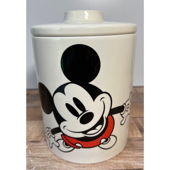 Disney Other - Disney Mickey Mouse Ceramic Storage Jar With Lid